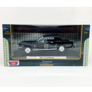 Miniatura Ford Mustang 1/2 1964 (Preto) 1:24 Motormax