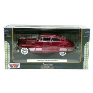 Miniatura Chevrolet Aerosedan Fleetline 1948 (Vermelho) 1:24 - Motormax