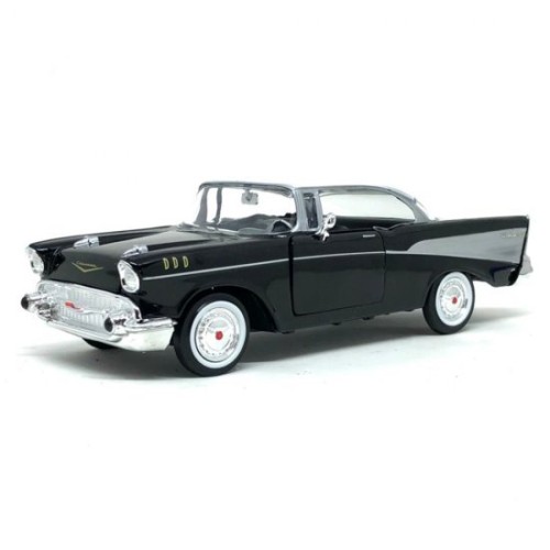 Miniatura Chevrolet Bel Air 1957 (Preto) - 1:24 Motormax