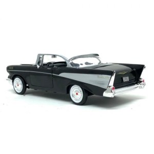Miniatura Chevrolet Bel Air 1957 (Preto) - 1:24 Motormax