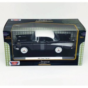 Miniatura Chevrolet Bel Air 1957 (Preto) - 1:24 Motormax