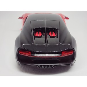 Miniatura Bugatti Chiron Sport (Vermelho e Preto) - 1:24