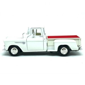 Miniatura Chevrolet 5100 Stepside PickUp 1955 (Branca) - 1:24 Motormax