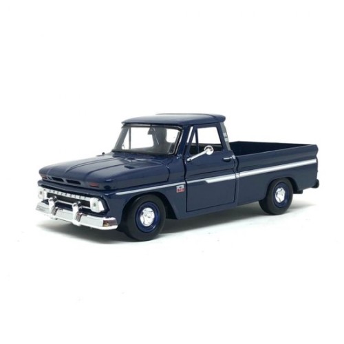 Miniatura Chevrolet C 10 Fleetside Pickup 1966 (Azul) - 1:24 Motormax