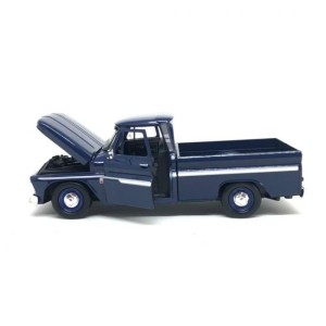Miniatura Chevrolet C 10 Fleetside Pickup 1966 (Azul) - 1:24 Motormax