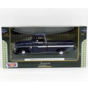 Miniatura Chevrolet C 10 Fleetside Pickup 1966 (Azul) - 1:24 Motormax