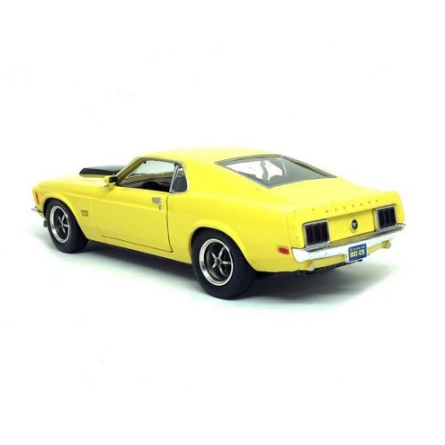Miniatura Ford Mustang Boss 429 (1970) Amarelo 1:24 Motormax