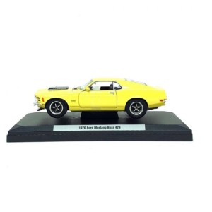 Miniatura Ford Mustang Boss 429 (1970) Amarelo 1:24 Motormax