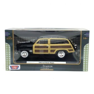Miniatura Ford Woody Wagon 1949 (Preto) 1:24 Motormax