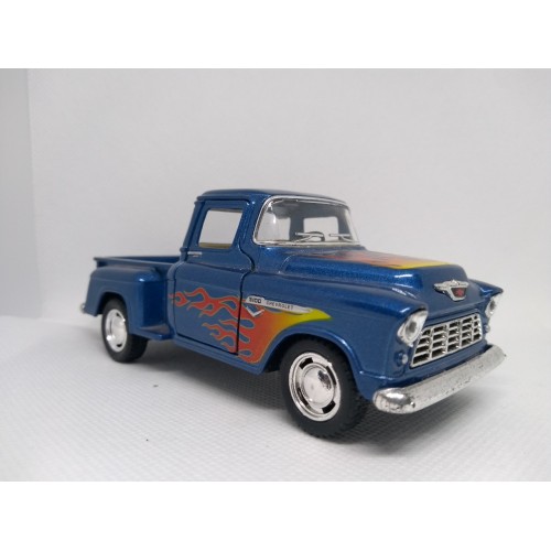 Miniatura Chevy Stepside Pick-Up 1955 (azul) 1:32