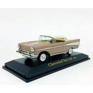 Miniatura Chevrolet Bel Air 1957 (Marrom) - 1:43 Yat Ming